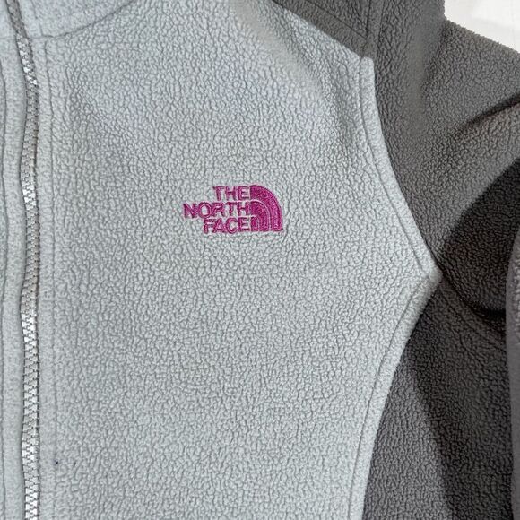 The North Face Full Zip Grey Two Tone Fleece Jacket Women's S/P - Picture 4 of 9